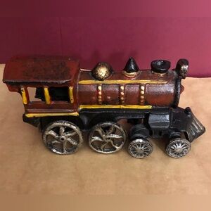 Vintage Cast Iron Train Engine
